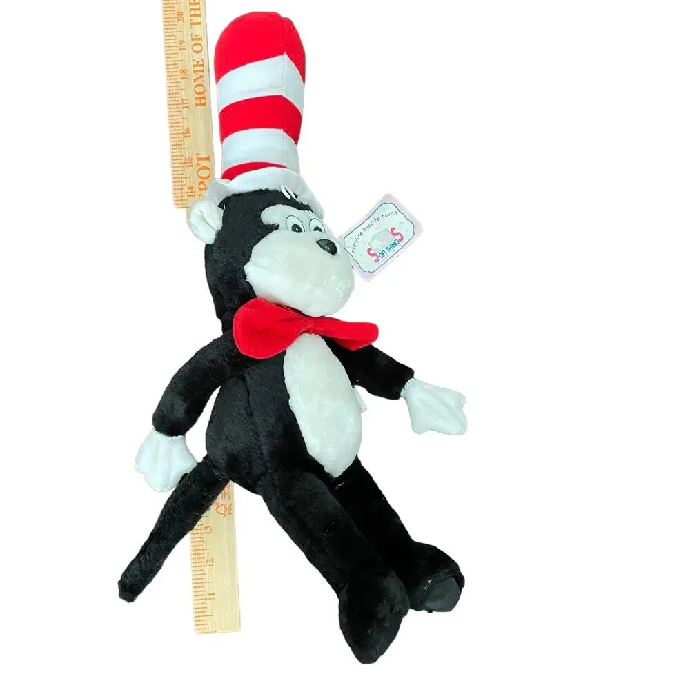 Dr. Seuss Cat In The Hat Plush Toy Vintage Y2K Stuffed Animal Soft Things TAGS